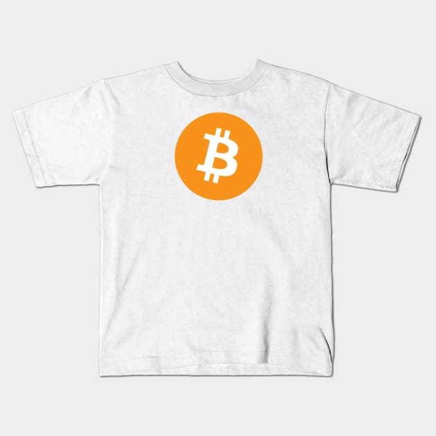 Bitcoin BTC Crypto logo Kids T-Shirt by Cryptolife